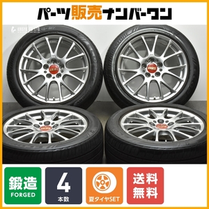 【鍛造品】BBS RE-V RE057 18in 8J +43 PCD114.3 ブリヂストン エコピア NH100RV 235/50R18 アルファード ヴェルファイア クラウン カムリ