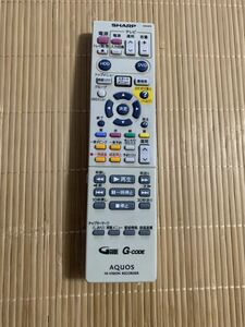 SHARP TV/DVD/HDD用 リモコン GA512PA 動作品