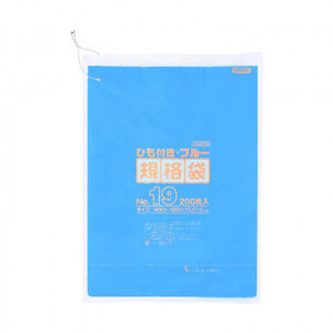 ジャパックス HD規格袋 厚み0.010～0.012mm No.19 ひも付き 青 200枚×5冊×2箱 HKB19