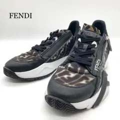 【美品】FENDI スニーカー FENDI FLOW ズッカ ブラック