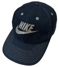 90s NIKE ヴィンテージ ステッチ フロントロゴ キャップ つば裏グリーン