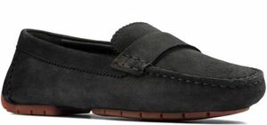 送料無料 Clarks 22cm ペニー ローファー ブラック 黒 ヌバック レザー 革 モカシン バレエ スニーカー フラット パンプス P52