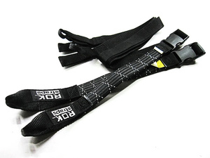 ROK straps ストレッチストラップ MC ブラックリフレクティブ ストラップ長：450mm～1500mm/幅：25mm 2本セット 米国製