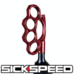 SICKSPEED シフトノブ レッド メリケン USDM JDM シックスピート 汎用 AT MT メリケンサック スパイク 赤