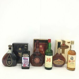 ブラックニッカ/J&B/ホワイトホース/クルボアジェ/アルマニャック 他 700ml～750ml 40度～43度 6点おまとめ 未開栓 国外酒【CEAW7010】