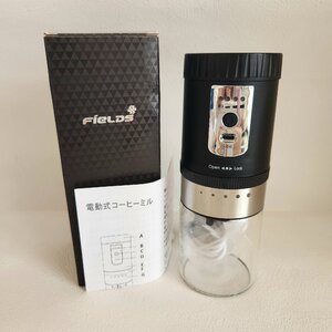 【未使用】FieLDS 電動式 コーヒーミル USB充電式 5段階 カフェ 珈琲 ブラック 挽きたて こだわり HMY