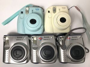 FUJIFILM instax mini 5台 まとめて 8/8+/10 フジフイルム チェキ インスタントカメラ 動作未確認 ジャンク