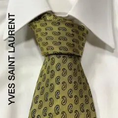 YVES SAINT LAURENT ペイズリー ジャガード シルク ネクタイ