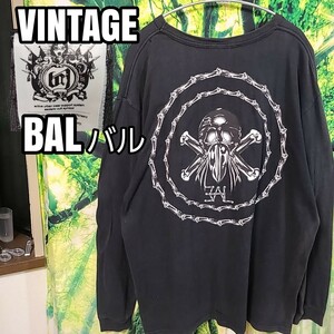 ボロTシャツ ビンテージ BAL バル esoteric cult symbol ロンT ダメージ Tシャツ Tシャツ ロンT ヴィンテージ VINTAGE バックプリント