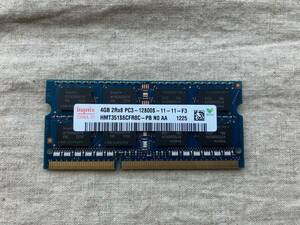 hynix製　ノートパソコン用メモリー　4GB 2Rx8 PC3-12800S　DDR3 SDRAM PC3-12800 204ピン 1枚　動作確認済　送料無料　〒郵便で発送