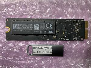 Apple 純正 SSD リンク幅 x4 の高速版 “APPLE SSD SM0512G” + OSインストール用 USB メモリ