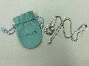 TIFFANY＆Co.　ティファニーアンドコー　オープンクロス　ネックレス　スネークチェーン　SV925　メンズ　レディース　V835