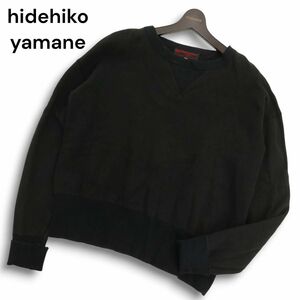 hidehiko yamane 山根英彦 スウェット 裏起毛★ プルオーバー トレーナー Sz.40　メンズ 旧エヴィス EVISU 黒 大きいサイズ　C4T08033_9#H