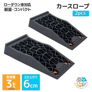 【送料無料】２台セット カースロープ スロープ 耐荷重3t 3000kg 強化樹脂製 耐荷重性能 タイヤ オイル交換 足回りの整備に