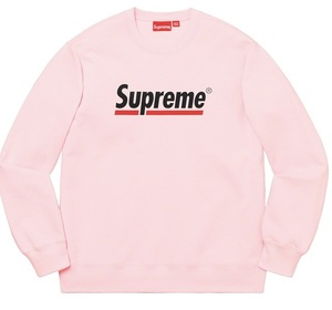 【新品】Supreme Underline Crewneck COLOR/STYLE : Light Pink SIZE ：Large