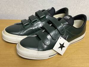 未使用品 初期 日本製 CONVERSE ONE STAR V-3 OX コンバース ワンスター ベルクロ レザー グリーン 緑 US9 27.5cm