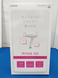 ★新品 未使用 IZUMU/イズミ マイナスイオン ドライヤー DR-RM36-W ホワイト★大風量1.2m/分★ヘアケアモード低温風60℃★マイナスイオン★