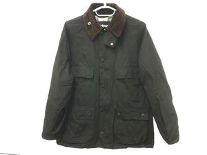 1004RSZ◎Barbour バブアー メンズジャケット サイズ38 カーキ 襟袖コーデュロイ コート◎中古