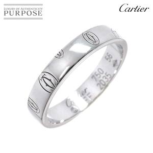 カルティエ Cartier ロゴ リング SM #56 ハッピーバースデー K18 WG ホワイトゴールド 750 指輪 Logo Happy birthday Ring 90234361