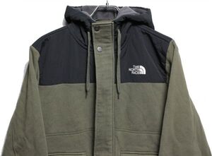 ノースフェイス デナリジャケット スタイル ジップアップ スエット フーディー 黒緑(M)フリースライニング THENORTHFACE