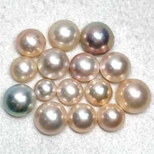 1円〜!!〔マベパールおまとめ151.5ct〕d 約30.3g mabe pearl パール 半円真珠 ジュエリー jewelry ルース 裸石 宝石 w4ツ4