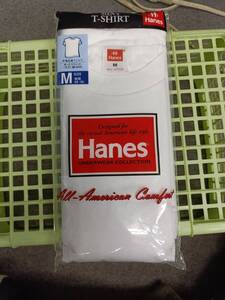 Hanes ヘインズ Tシャツ 白シャツ Mサイズ 半袖丸首Tシャツ MEN