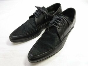 美品 【ディオールオム DIOR HOMME】 コンビレザー ハラコレザー 外羽根 ドレスシューズ 紳士靴 (メンズ) size40 ブラック ■30MZA5770■