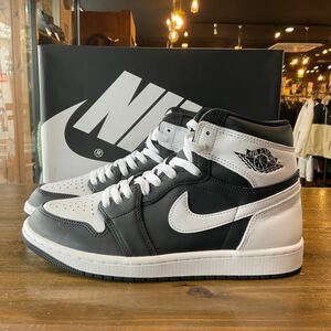 AIR JORDAN 1 RETRO HIGH OG エアジョーダン1レトロハイ ブラック ホワイト DZ5485-010 size 27.5cm 美中古品 黒タグ