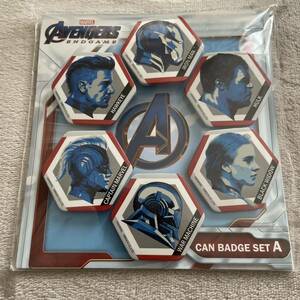 新品未使用　AVENGERS エンドゲーム CAN BADGE SET A アベンジャーズ缶バッジセットA マーベルグッズ