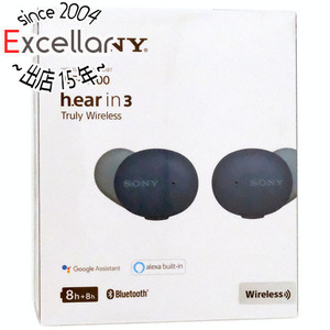 【中古】SONY ワイヤレスステレオヘッドセット h.ear in 3 Truly Wireless WF-H800 (L) ブルー 修理品 元箱あり [管理:1150026278]