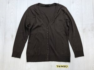 TALBOTS タルボット レディース ストレッチ カーディガン P 茶