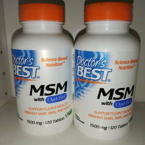 【2個セット】オプティMSM MSM 1500mg 120タブレット Doctor