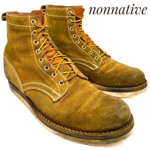 ☆即決・送料無料☆nonnative ノンネイティブ VOYAGER LACE UP BOOT 茶 ブラウン 25.5cm 革靴 ブーツ カジュアル 本革 本皮 メンズ