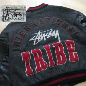 ★激レア送込★L IST スタジャン USA製 international STUSSY tribe Varsity Jacket old oldstussy オールド ステューシー vintage rea xl