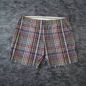 P1K3 Polo by Ralph Lauren Mix Color Check Wide Shorts 90s ラルフローレン チェック柄 ワイド コットン ショーツ ハーフパンツ W48