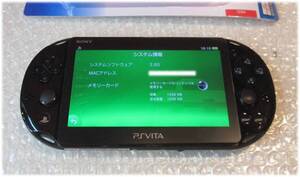 PSVita ブラック PCH-2000 3.60 　ネプテューヌPP　フリーダムウォーズ　ソウルサクリファイス　討鬼伝　保護シート　セット