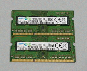 ☆SAMSUNG　メモリー 4GB×２枚/PC3L-12800S[202]