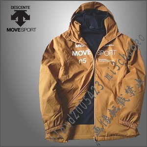 ■新品【DESCENTE MOVE SPORT】デサントムーヴスポーツ 中綿裏地一体化AIATHEMOTION快適保温 防風撥水フルZIPジャケット■キャメルXO(XXL)