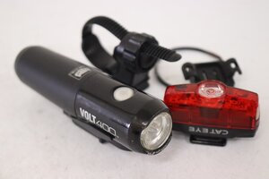 ●CATEYE キャットアイ VOLT 400／RAPID MINI TL-LD635 USB充電式 前後ライトセット 美品