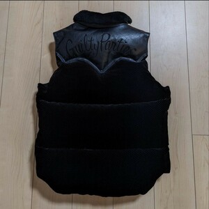 38 良品 Rocky Mountain × WACKO MARIA CHRISTY VEST ロッキーマウンテン ワコマリア クリスティベスト ダウンベスト ブラック ドット柄