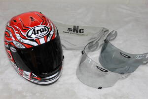 Arai RX-7 RR5 ハガ 55-56㎝ Sサイズ 芳賀 HAGA アライヘルメット RX-7X NSF100 NSRmini NSR50 TZM50 GROM ポケバイ 74 SHOEI