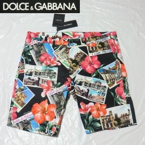 ☆新品!! DOLCE&GABBANA リッチでお洒落!!存在感抜群☆GY6GMT ちょいワル大人の今ドキ!!格上げ☆お目立ち♪秀逸ハーフパンツ ＜52＞ 伊製