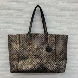 BOTTEGA VENETA トートバッグ / ボッテガヴェネタ ハンドバッグ ブランド品 ゴールド ブラック レザー