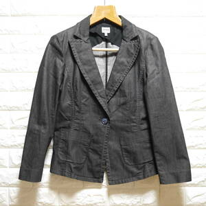 F6 □ ARMANI COLLEZIONI □ アルマーニコレツィオーニ　ジャケット　黒系　中古　サイズUSA１０