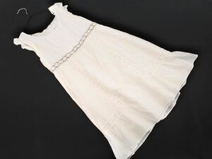 JILLSTUART ジルスチュアート コットンレース チュニック Aライン ワンピース size0/白 ■◆ ☆ eea2 レディース