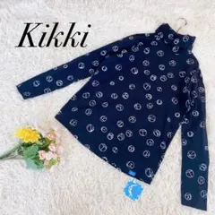 【キッキ】Kikki 長袖 Tシャツ タートルネック トップス ストレッチ 総柄