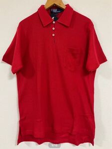 POLO Ralph Laurenラルフローレン　半袖ポロシャツ　レッド　Mサイズ　デッドストック　50sロカビリー