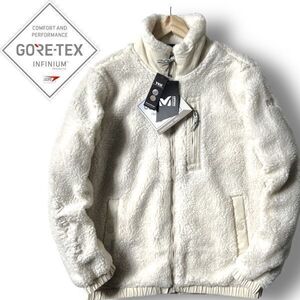 新品 MILLET ミレー GORE-TEX INFINIUM 防風 防寒 保温 高耐久 ハイネック ボアフリース ジャケット ブルゾン M 暖冬対応 肉厚 厚手◆B5137