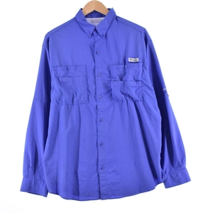 古着 コロンビア Columbia PFG ボタンダウン 長袖 フィッシングシャツ メンズL /eaa334563 【SS2406】