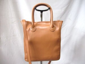 【O548】Urban Reserch/アーバンリサーチ◇2way トートバッグ　キャメル　斜め掛け　H30cm